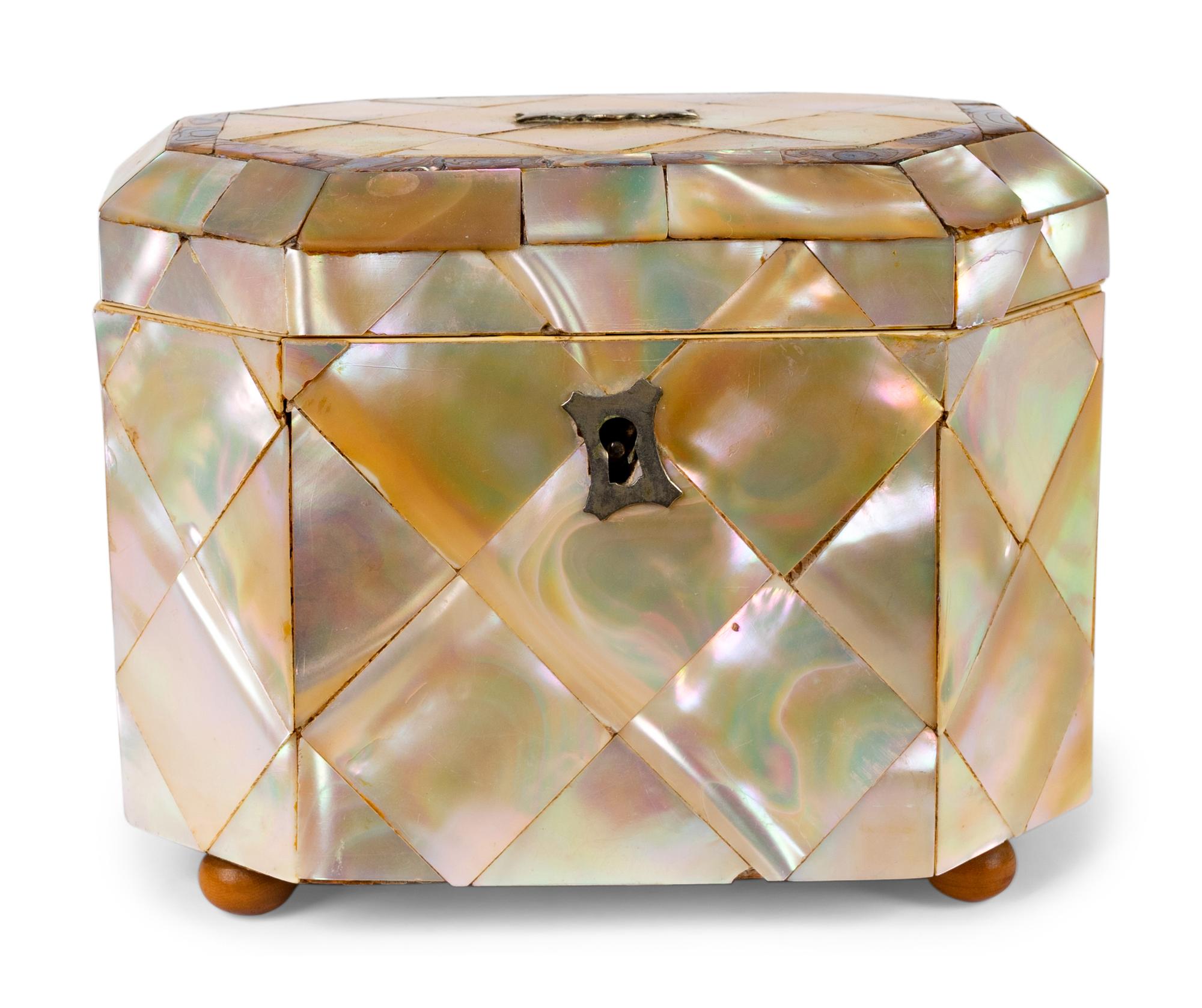 A Victorian Mother-of-Pearl Tea Caddy — 19TH CENTURY