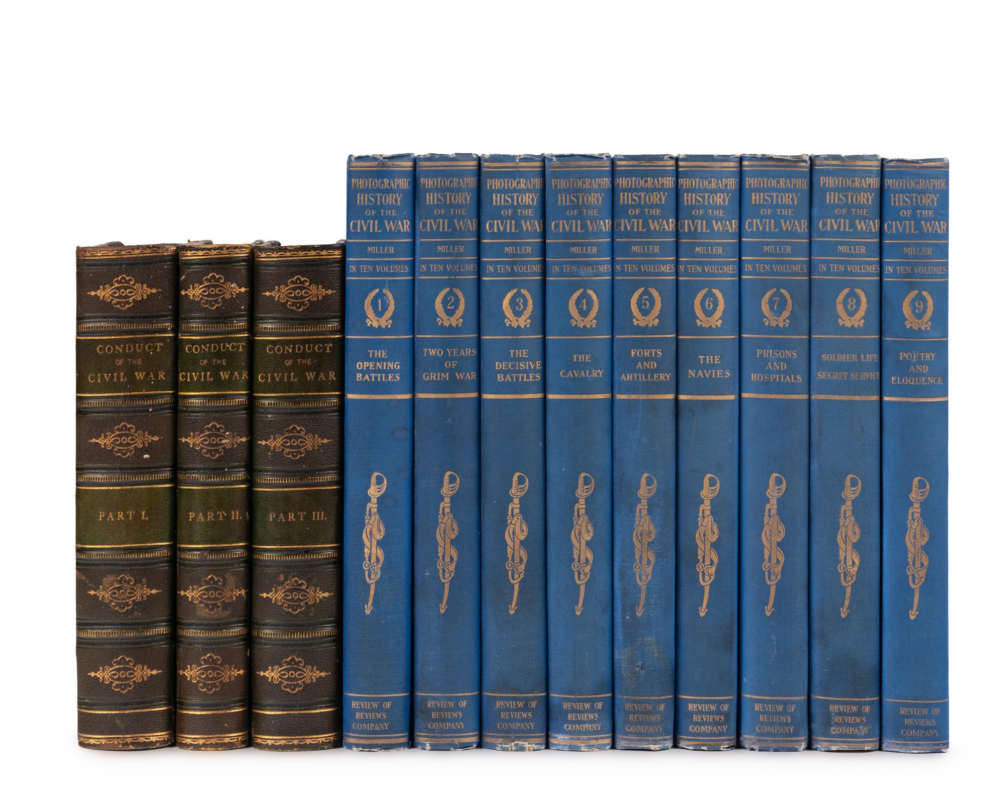 [CIVIL WAR]. A group of 2 sets in 12 volumes, comprising: