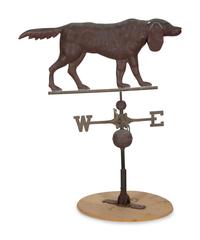 A Copper Bloodhound Weathervane with Directionals