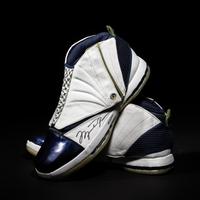 A Michael Jordan Signed Autograph Original 2001 Pair of Nike Air Jordan XVI Shoes (Upper Deck Authenticated)