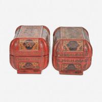 An associated pair of Chinese incised lacquer boxes 戗金漆盒一对 Late 16th / early 17th century ???????????