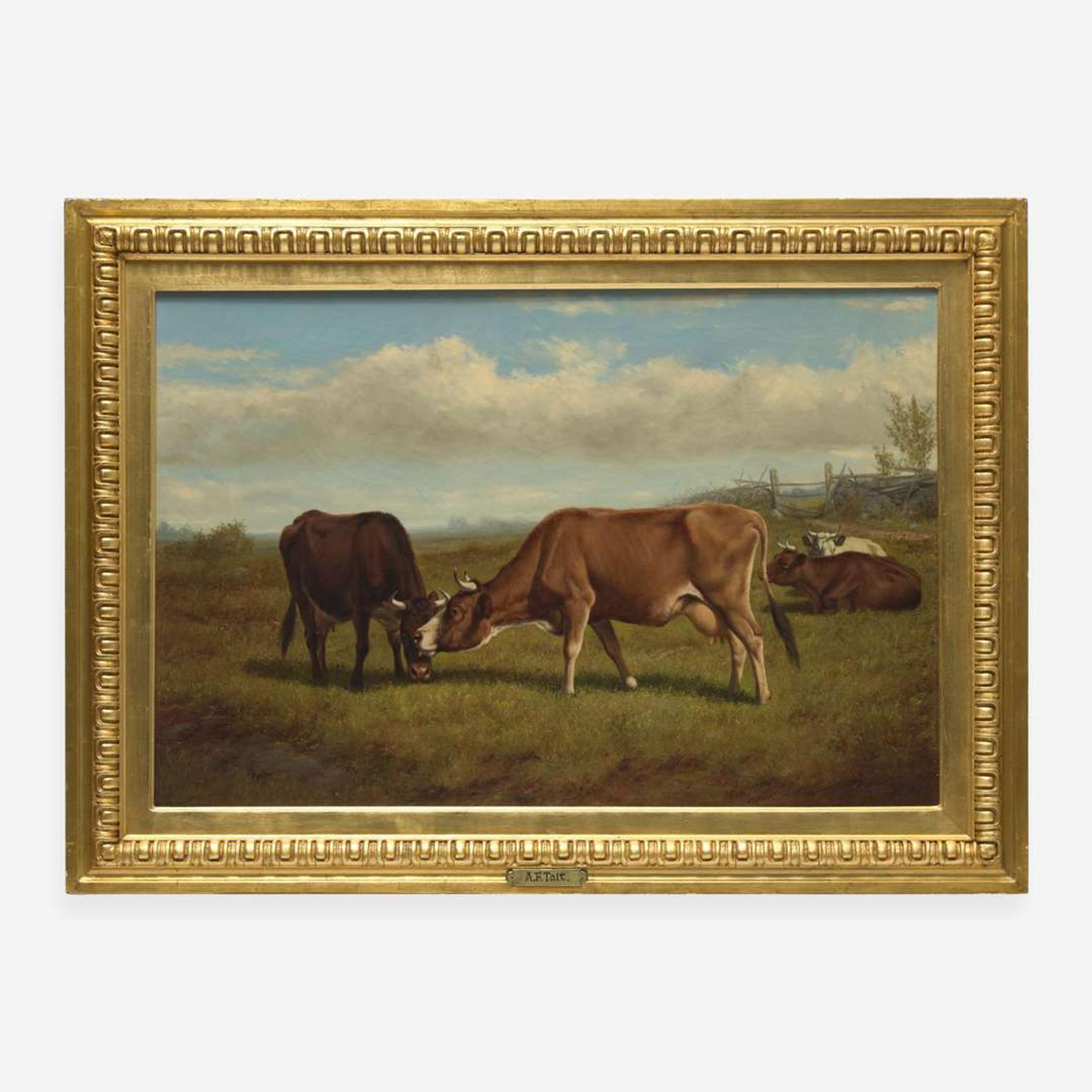 Arthur Fitzwilliam Tait (American, 1819–1905) Good Friends-- UNSOLD in Sale 1772.