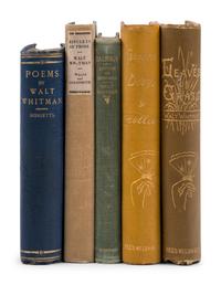 WHITMAN, Walt (1819-1892). A group of 5 works, comprising: