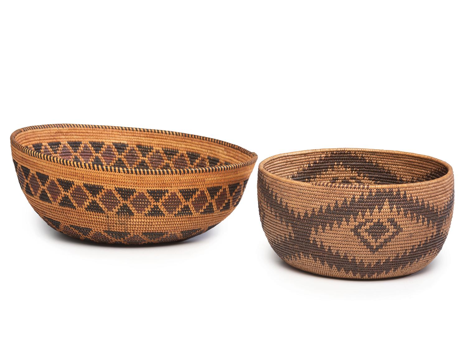 Maidu and Yokut Baskets