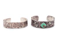 Fred Harvey Era Navajo Silver Cuff Bracelets and Rings