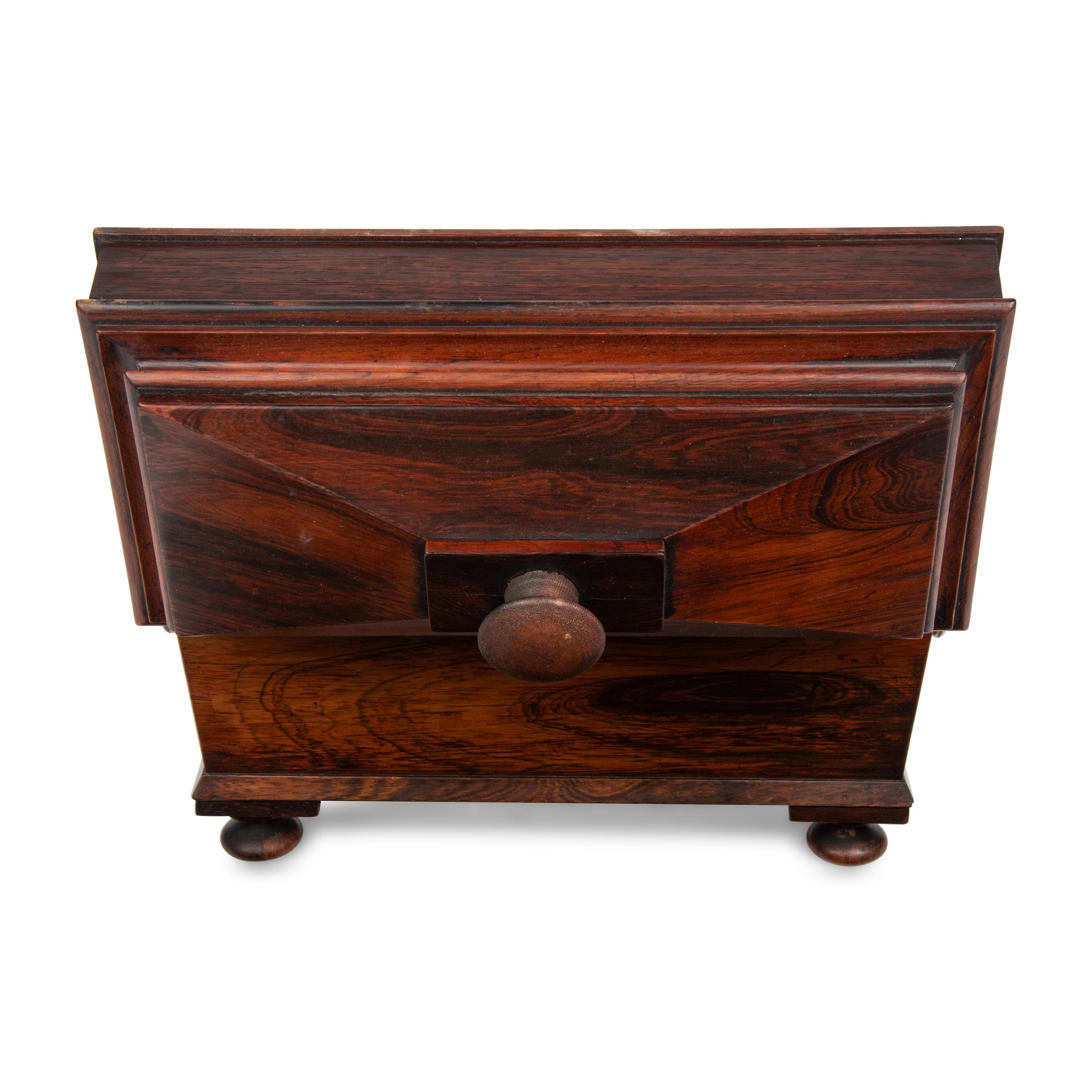 An English Rosewood Tea Poy