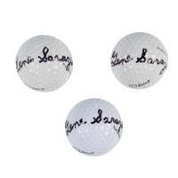 A Group of Three Gene Sarazen Signed Autograph Golf Balls
