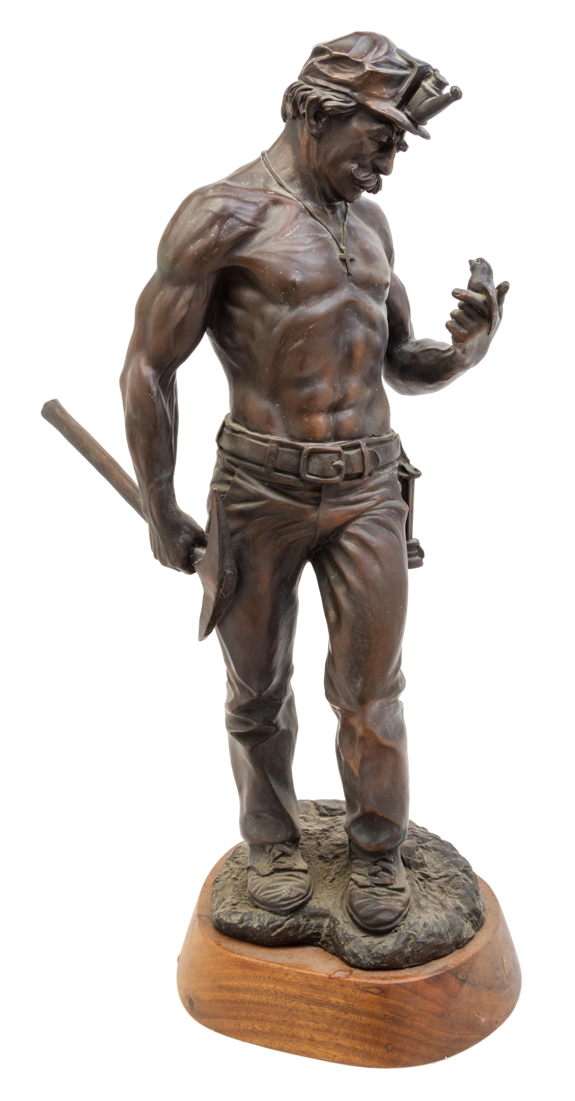 An American Cast Metal Figure Height of statue 22 inches.