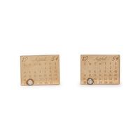 GOLD AND DIAMOND BIRTHDAY CUFFLINKS