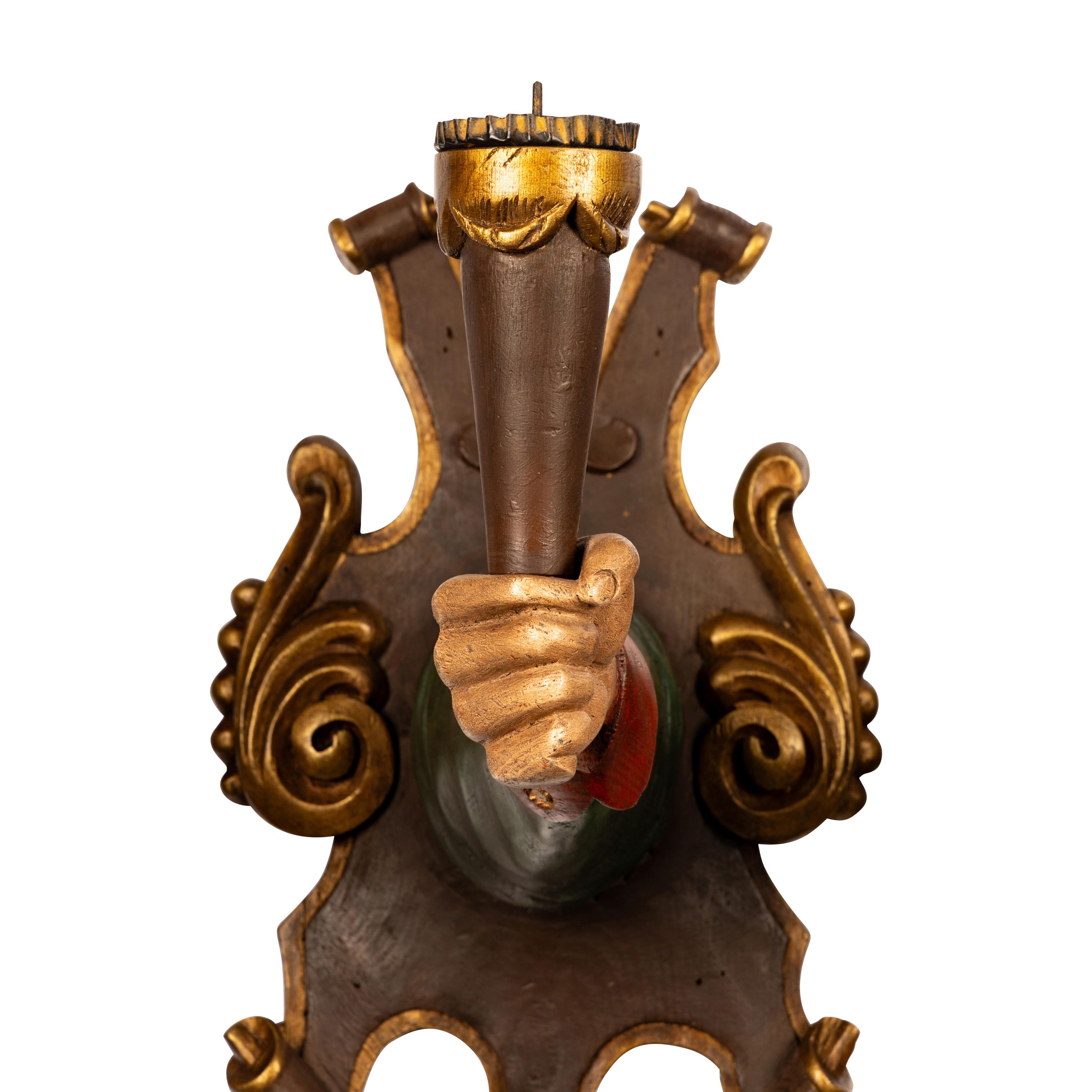 A Set of Four Spanish Renaissance Style Single-Light Sconces