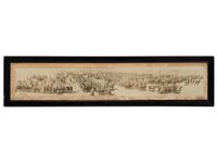 [WORLD WAR I]. 2nd Pennsylvania Field Artillery oversize panorama photograph. Camp Stewart, El Paso, TX, 1916.
