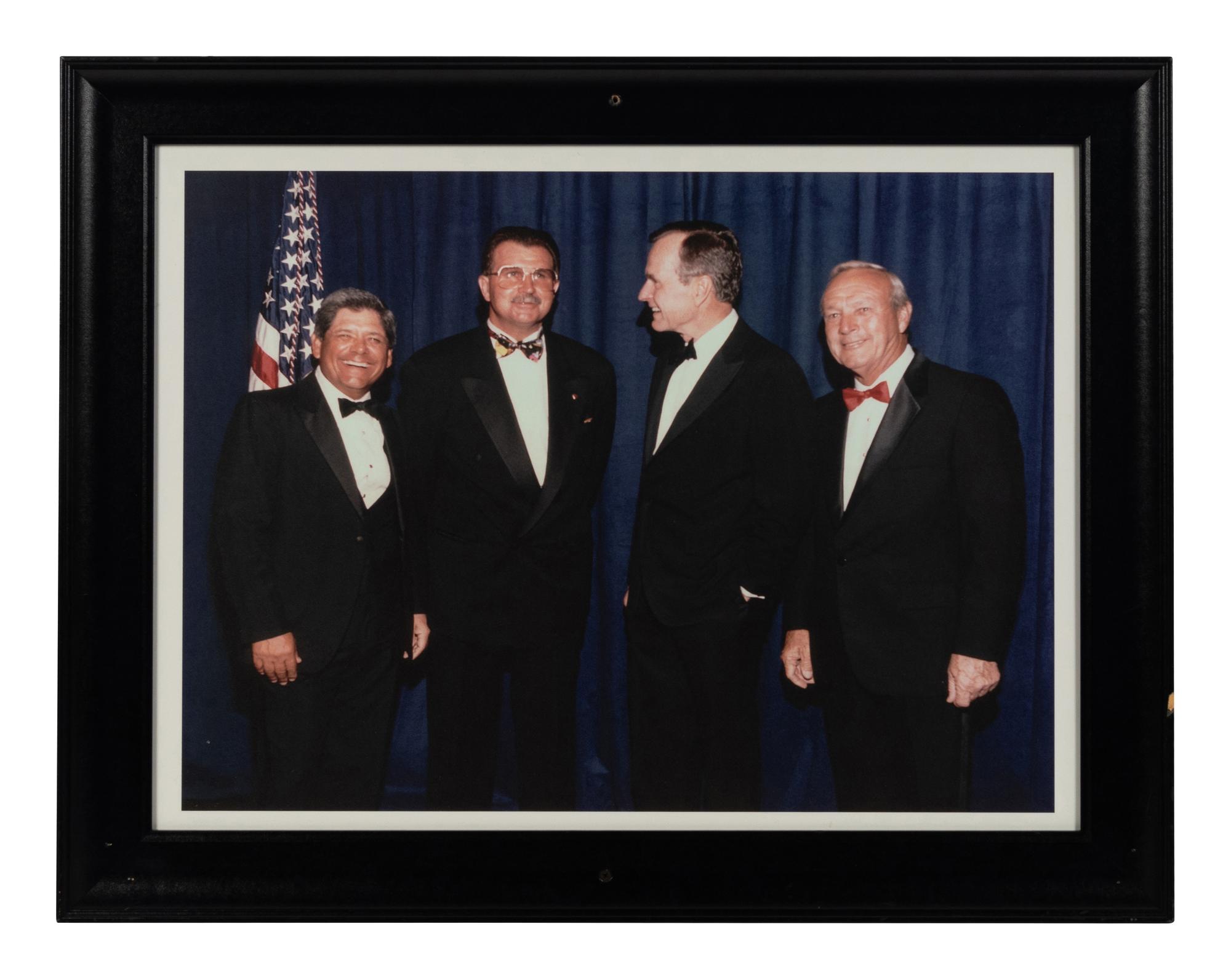 A Group of Six Photographs of Notable Politicians Formerly Displayed at Mike Ditka’s Restaurant
