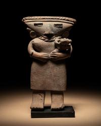 A Michoacan Standing Mother and Child
