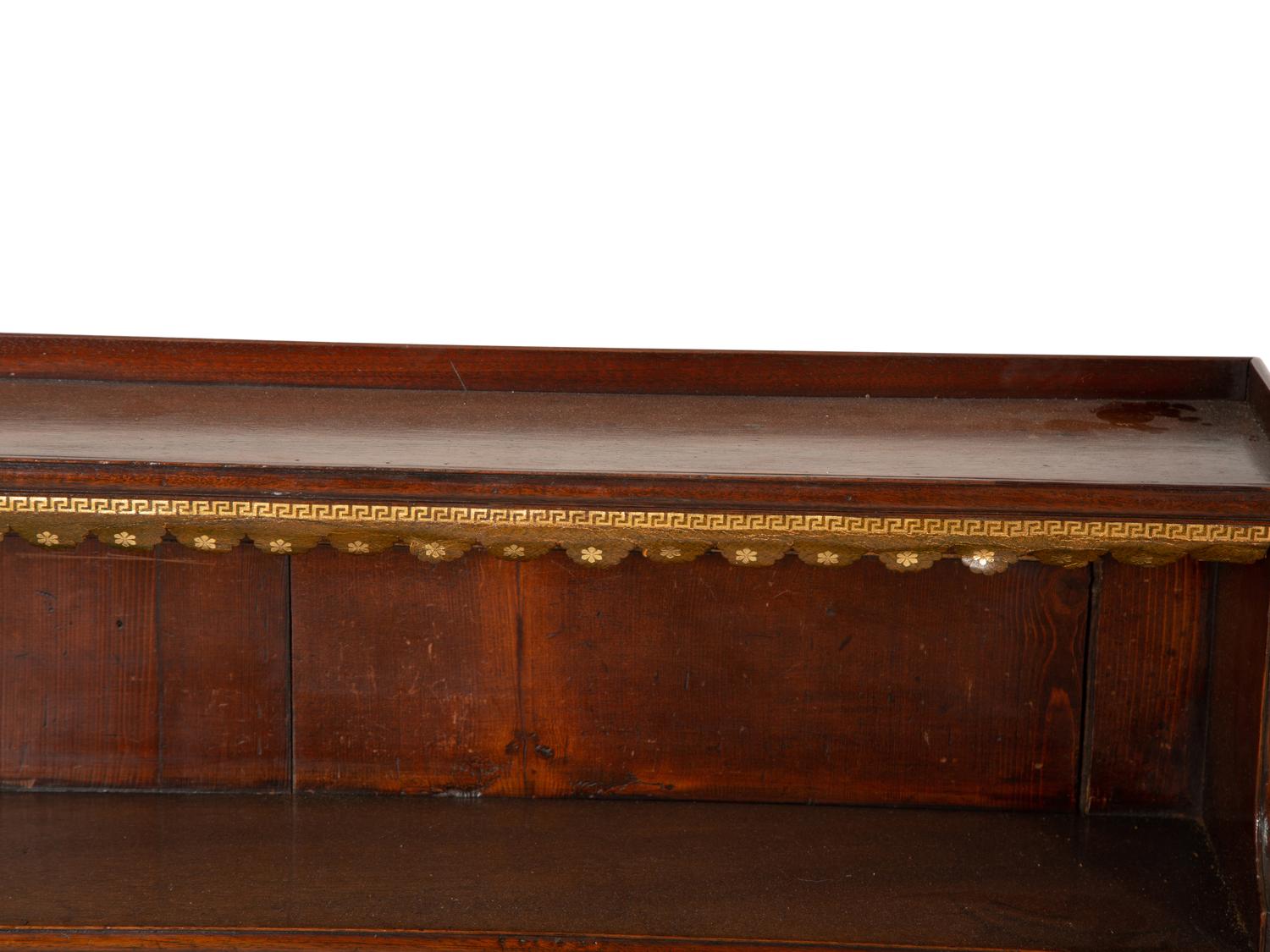 A Pair of Regency Style Mahogany Waterfall Bookcases — 20th Century