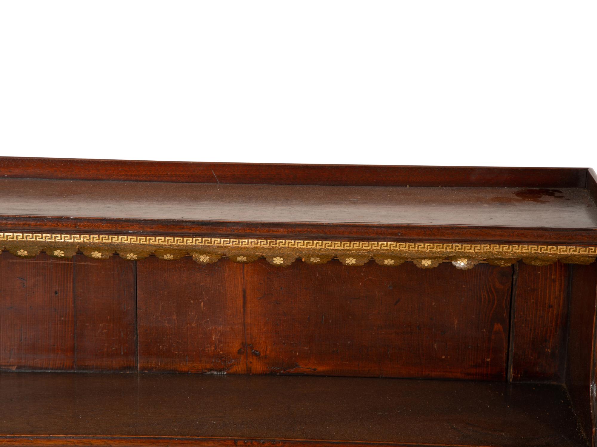 A Pair of Regency Style Mahogany Waterfall Bookcases — 20th Century