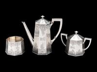 An American Silver Three-Piece Coffee Service