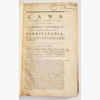 [Pennsylvania] [Biddle, Clement] Laws Enacted in the Sixth General Assembly of the Representatives of the Freemen of the Commonwealth of Pennsylvania...
