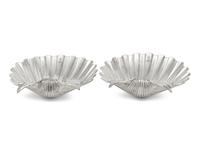 A Pair of Silver Shell-Form Dishes