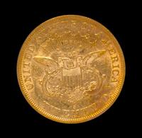 A United States 1865-S Liberty Head $20 Gold Coin