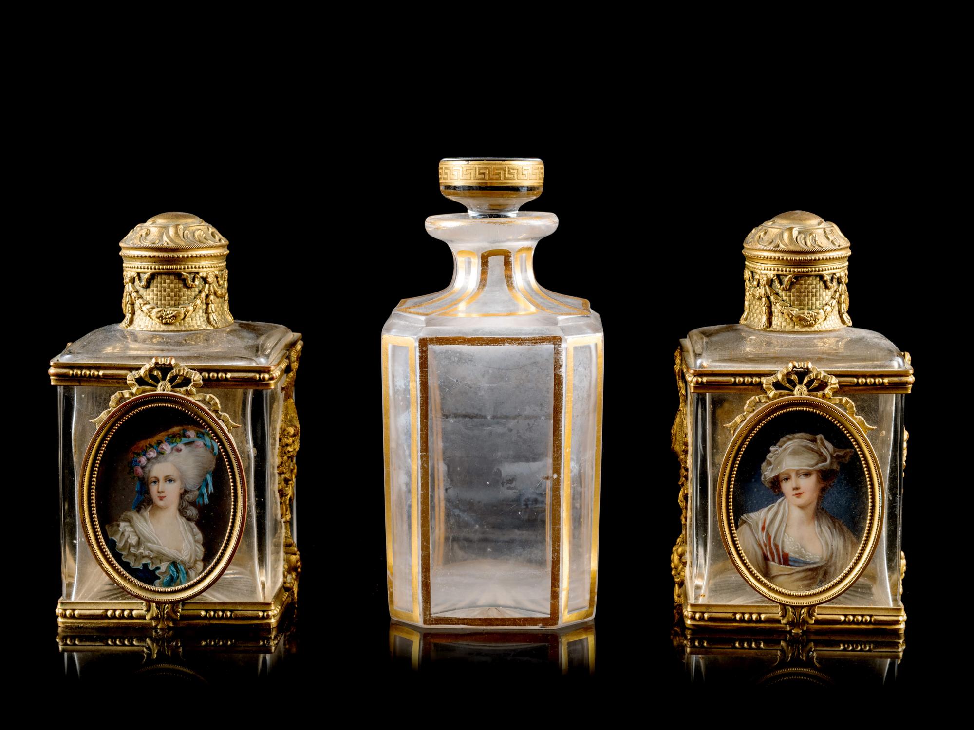 Three French Scent Bottles