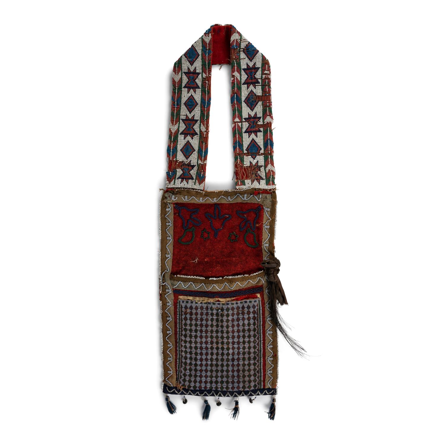 Potawatomi Child's Loom-Beaded Bandolier Bag
