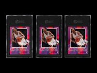 A Group of Three SGC Graded 1996-97 Skybox E-X 2000 Allen Iverson Rookie Cards No. 53,