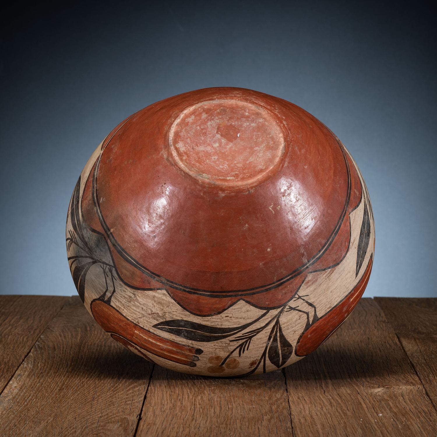 Zia Four-Color Polychrome Pottery Jar