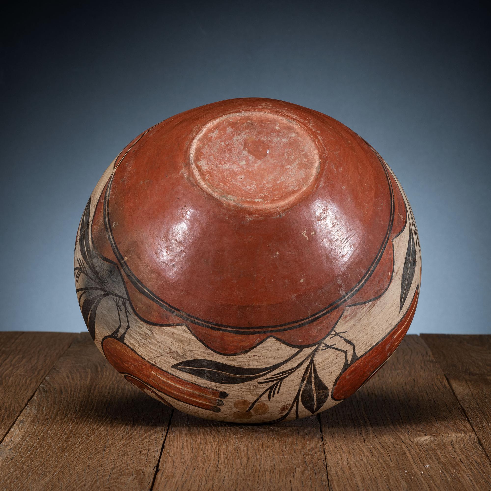 Zia Four-Color Polychrome Pottery Jar