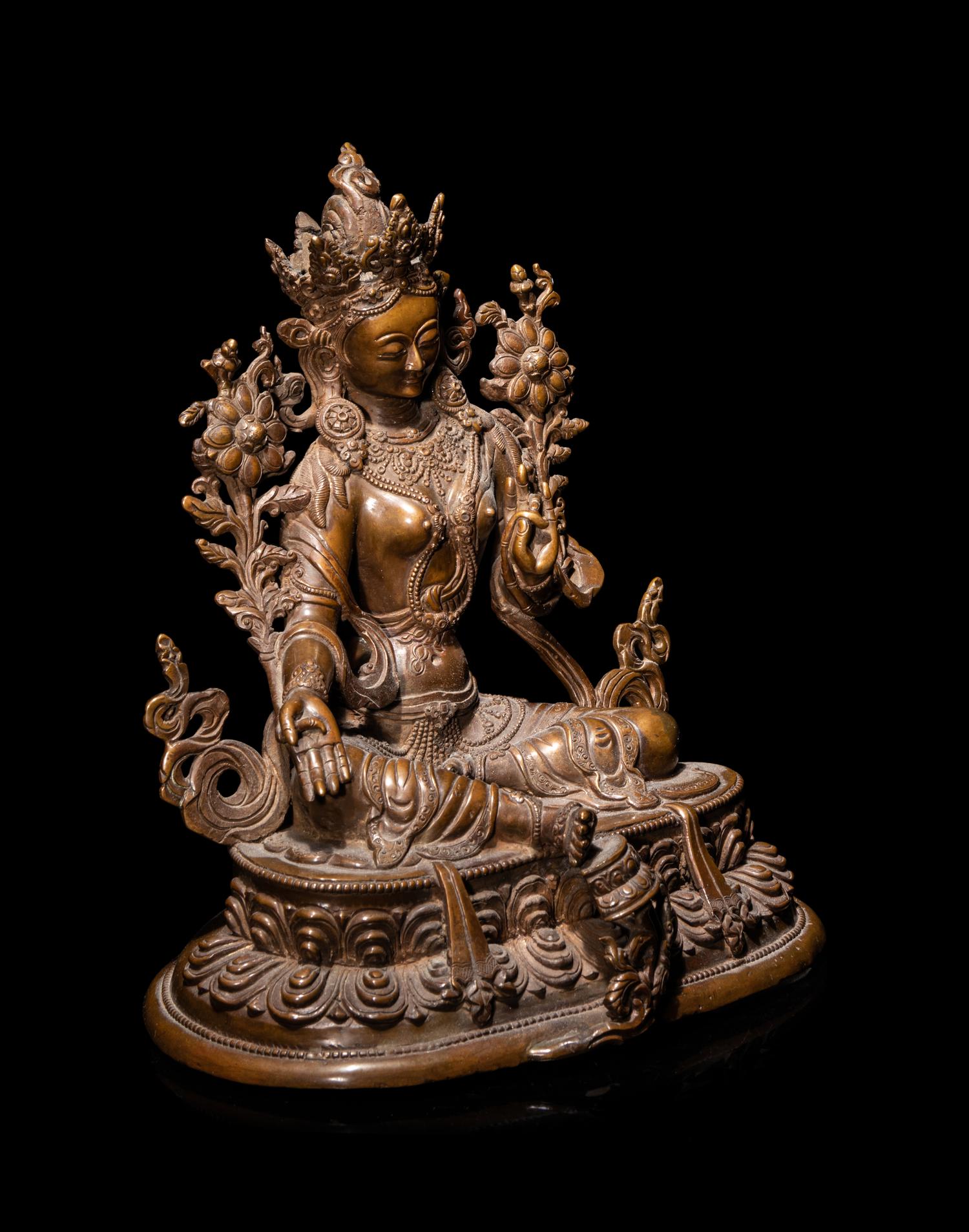 A Sino-Tibetan Copper Alloy Figure of Tara