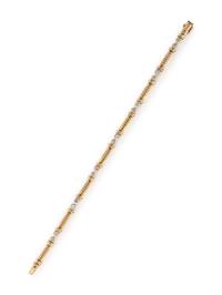 BICOLOR GOLD AND DIAMOND BRACELET