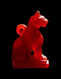 An Egyptian Carnelian Cat Amulet