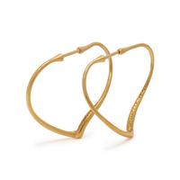 TIFFANY & CO., ELSA PERETTI, YELLOW GOLD 'OPEN HEART' HOOP EARRINGS