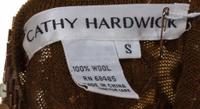 A Cathy Hardwick Wool and Copper Sequin Sleeveless Dress, Size S.