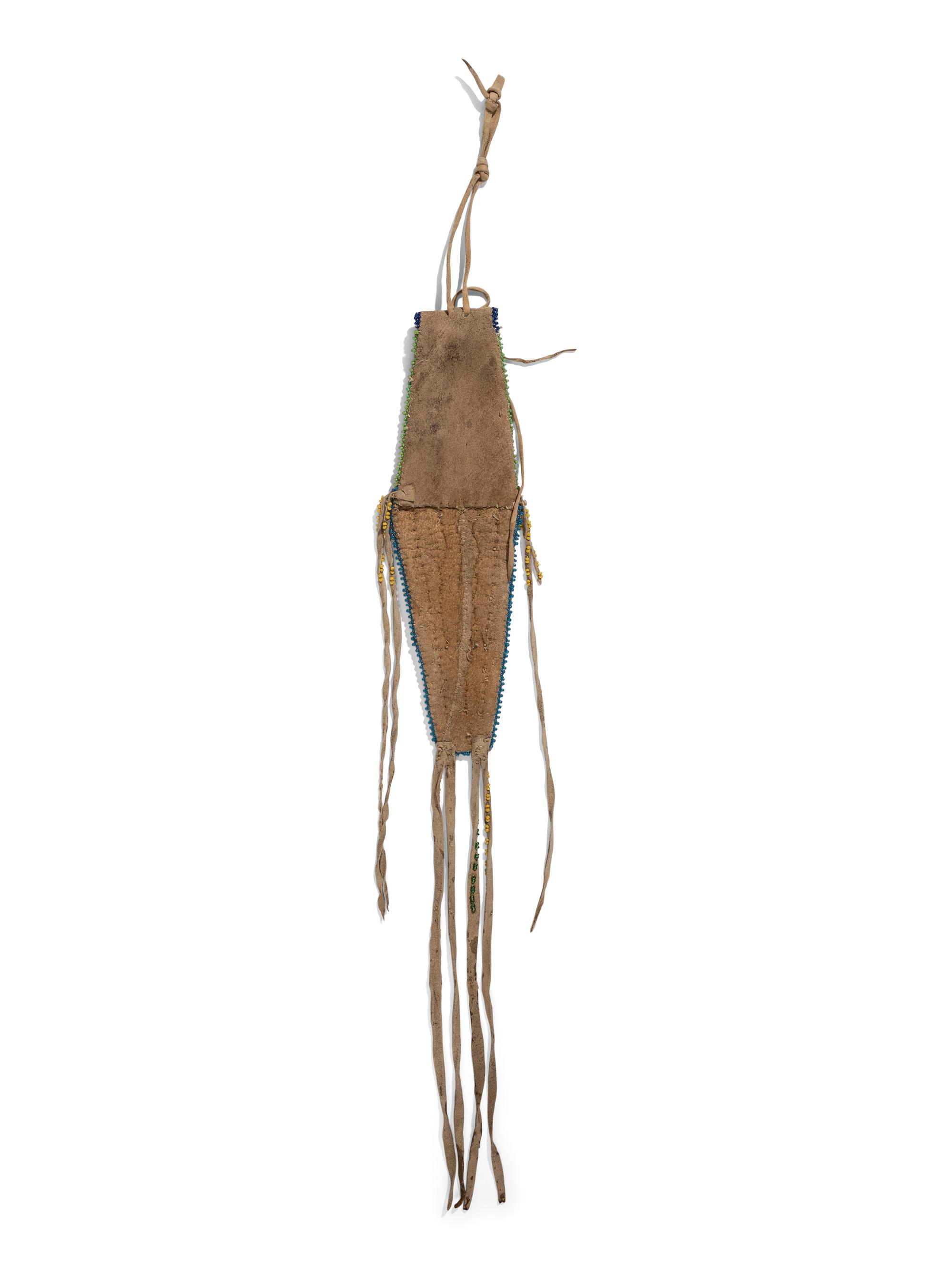 Shoshone/Bannock Beaded Hide Tab Bag