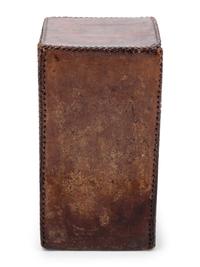 An English Leather Upholstered Stool