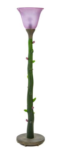 A Glass and Bronze Floor Lamp Height 71 inches. — DESIGNED BY ERIC SCHMIDT FOR DAUM, CIRCA 1990s