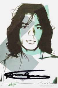 Andy Warhol, (American, 1928-1987), Mick Jagger, 1975 (set of ten announcement cards with cover published by Castelli Graphics for the