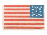 [FLAGS]. 14-star American parade flag. Ca 1876-1890.
