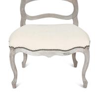 A Pair of Sutherland French Provincial Style Distressed Teak Side Chairs
