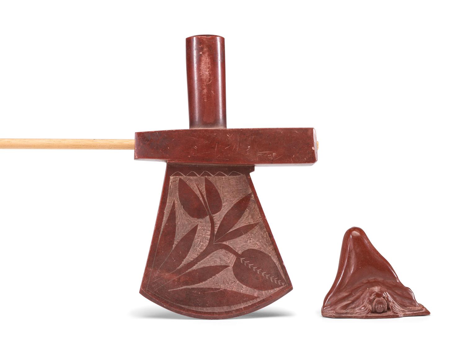 Catlinite Pipe Bowl AND Sculpture