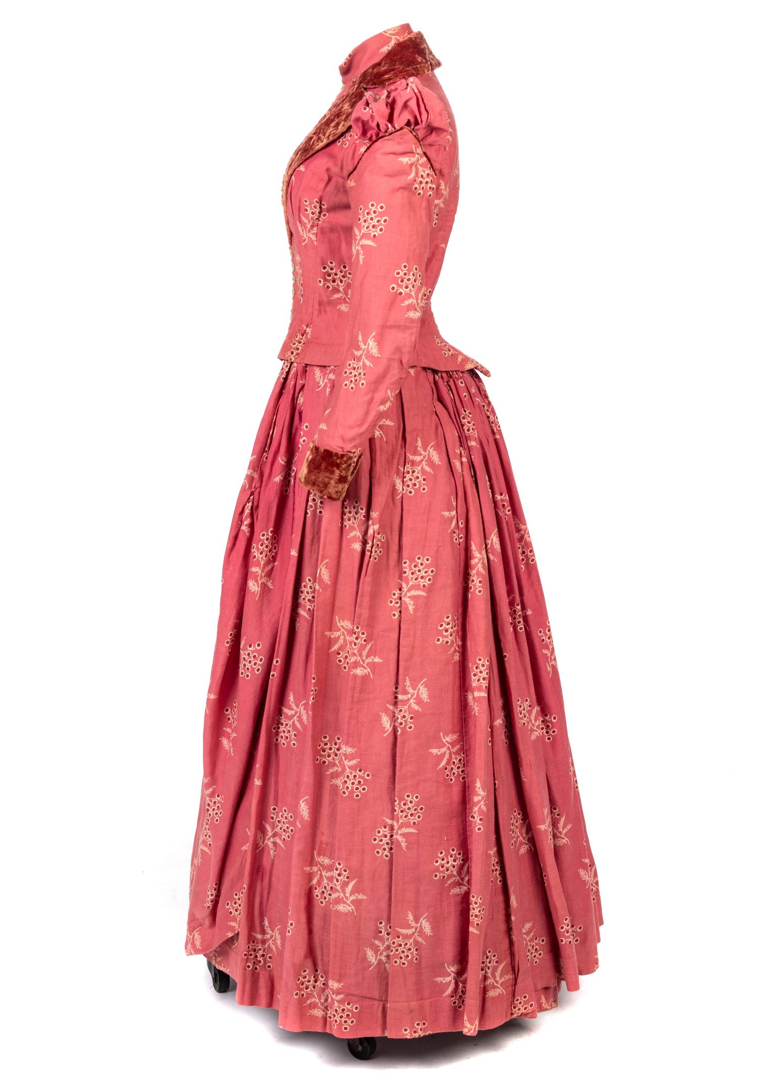 Two Cotton Day Dresses, 1870-80s