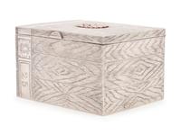 A Russian Trompe l'Oeil Silver Table-Top Cigarette Box