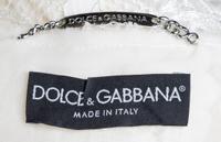 A Dolce & Gabbana Cream Lace Crop Jacket, Size 42.