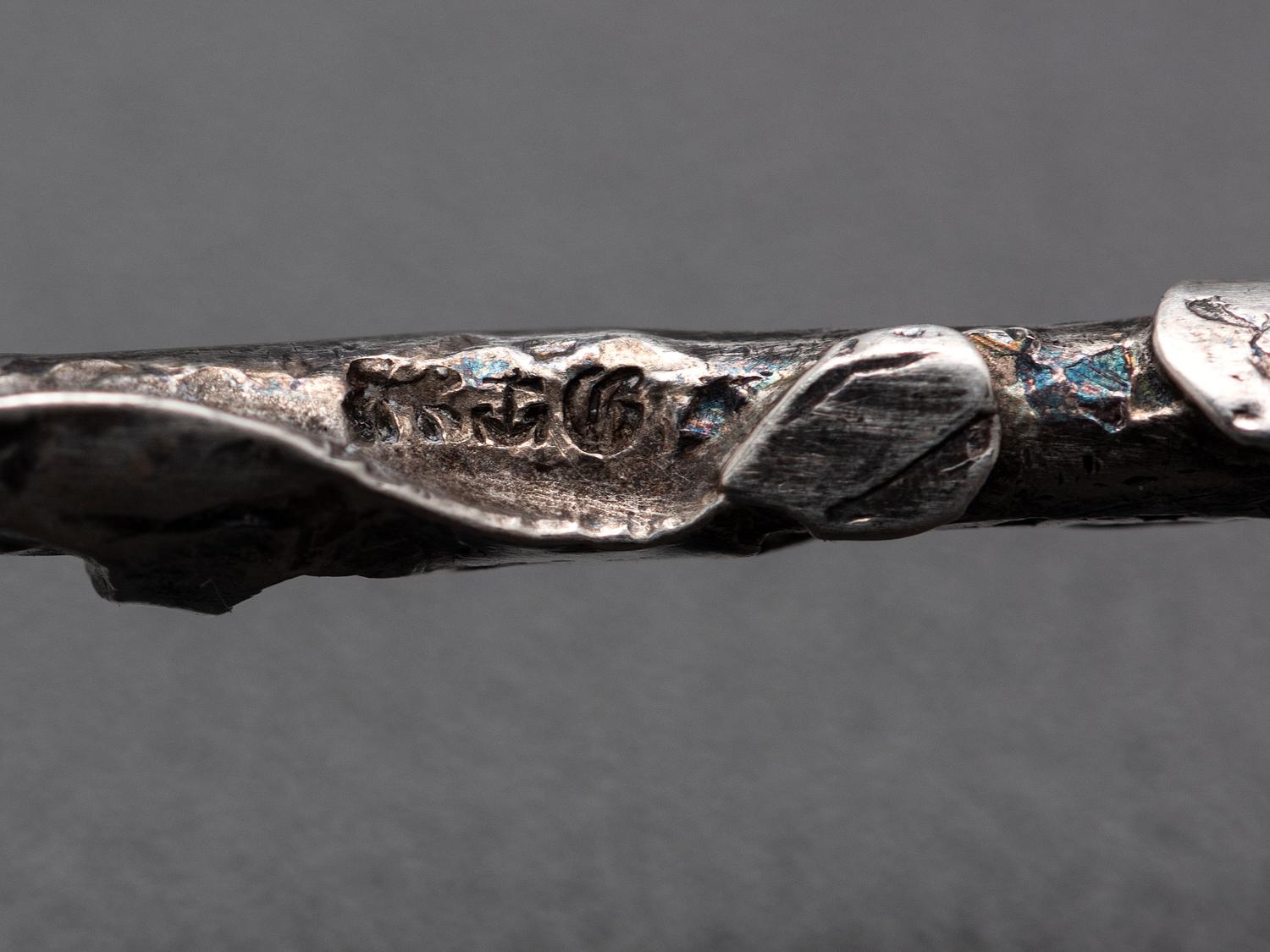 Eleven American Marine Decorated Silver Spoons