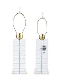 A Pair of Contemporary Acrylic Table Lamps