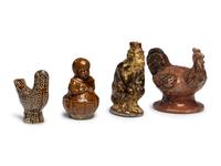 Four Glazed Ceramic Figures