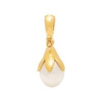 ELIZABETH LOCKE, YELLOW GOLD, DIAMOND AND CULTURED PEARL PENDANT