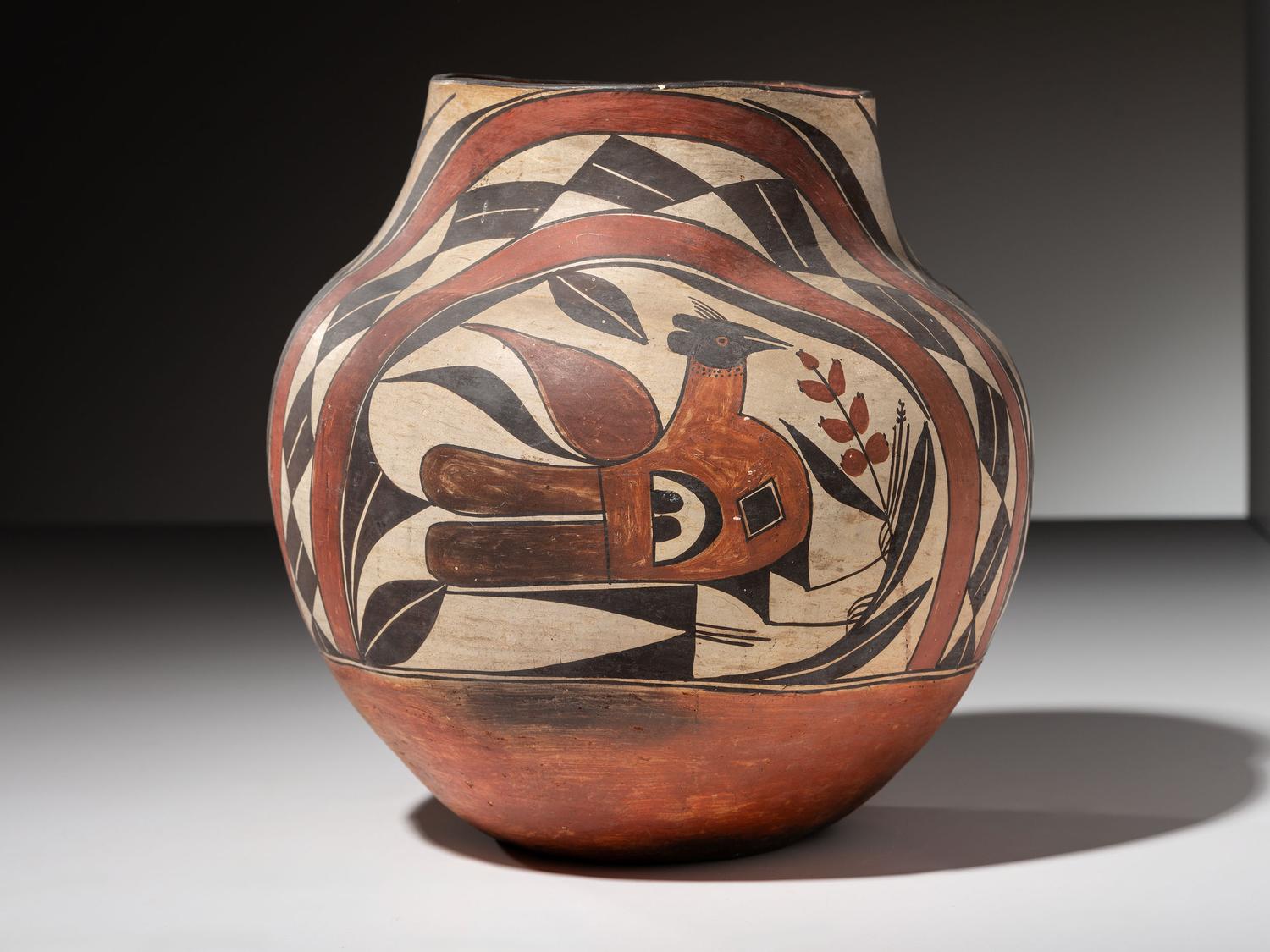 Acoma Pottery Jar, with Birds