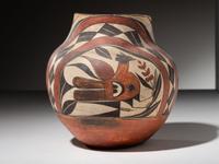Acoma Pottery Jar, with Birds