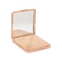 LOW KARAT GOLD, SYNTHETIC RUBY, AND DIAMOND COMPACT